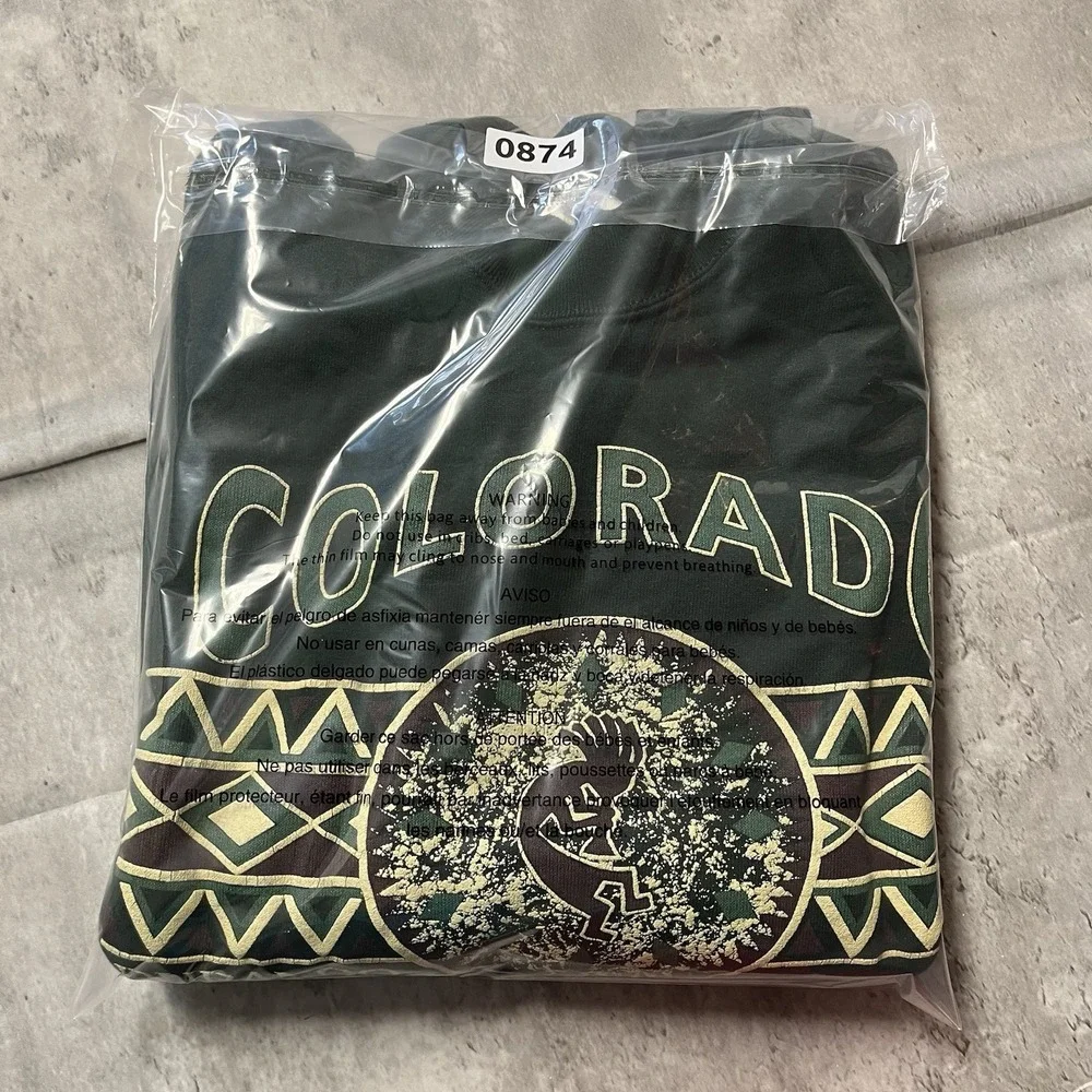 Vintage 90'S Fruit Of The Loom Colorado Green Made In U.S Durango Size Xl Mens - Picture 9 of 9